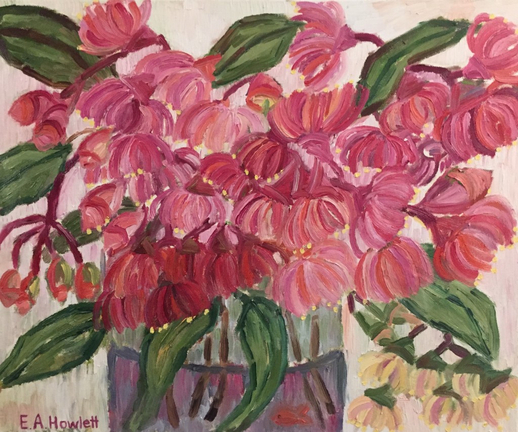 Red Flowering Gum, oil on canvas, Elisabeth Howlett, 2015. 
